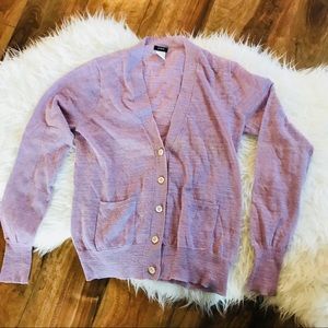 J. Crew Purple Lavender V Neck Cardigan Small